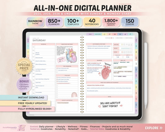 All-in-One Digital Planner™ 2024, 2025, 2026